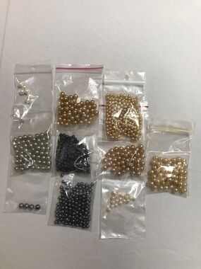 Faux Pearls Black White Jewelry Making Kit Bead Lot Wholesale Lot 50 + pieces